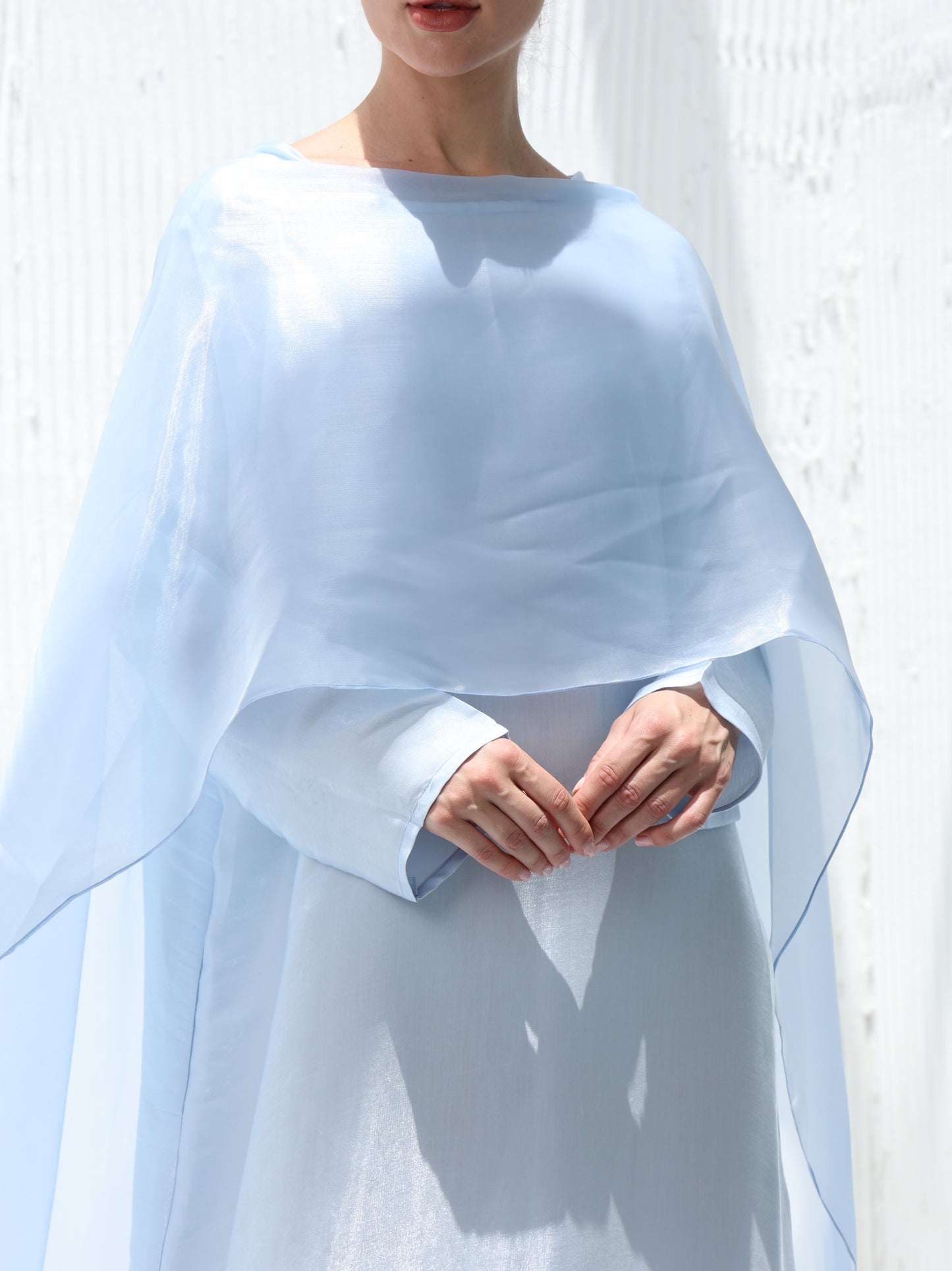 Aquamarine Drape Abaya -Sandy's Edition Boutique