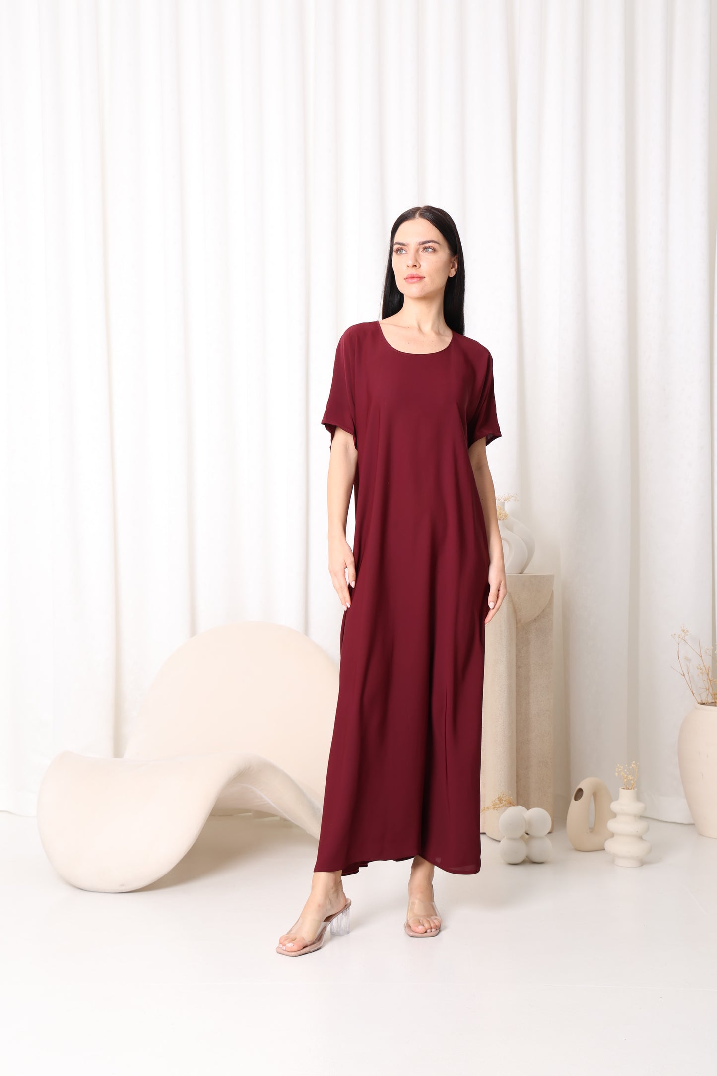 Red Abaya Underdress Sandy's Edition