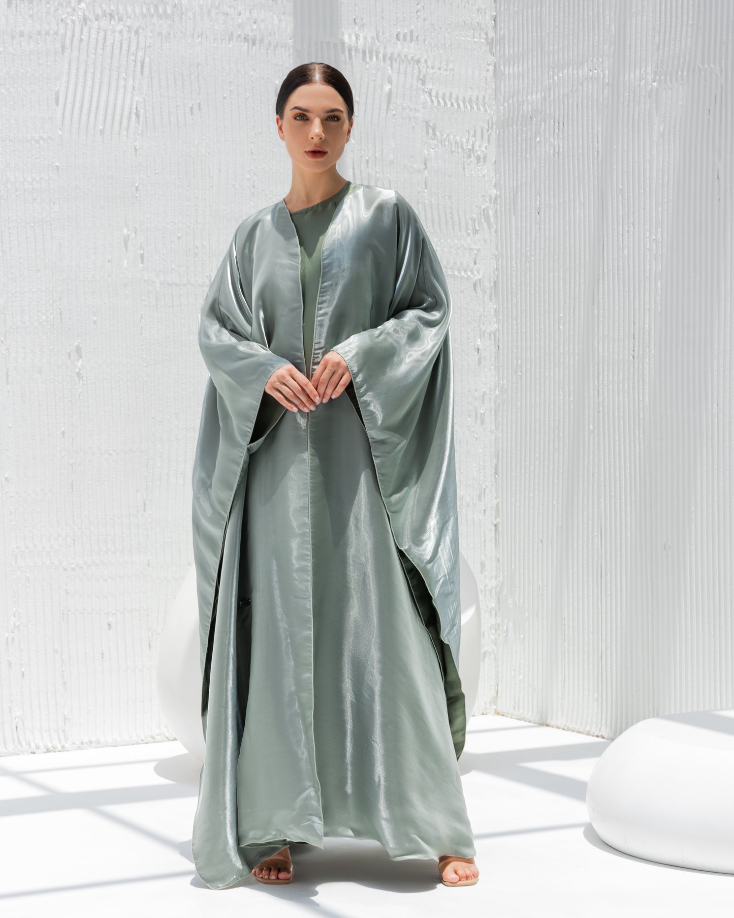 Sea Moss Waves Abaya - Sandy's Edition Boutique