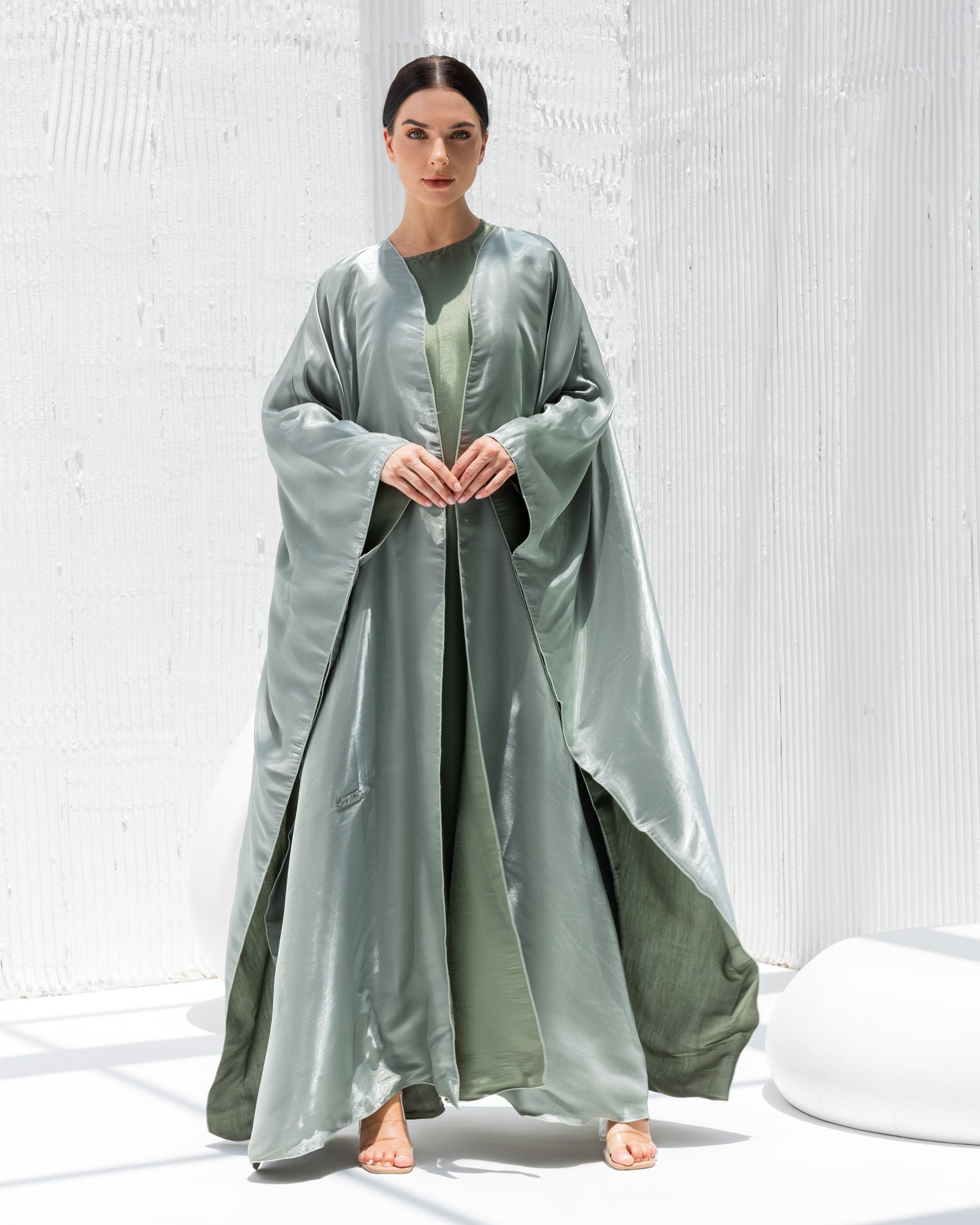 Sea Moss Waves Abaya - Sandy's Edition Boutique